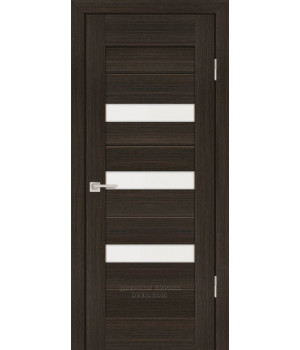 Дверь PS- 9 PP,  Мокко  600*2000  Белый сатинат
