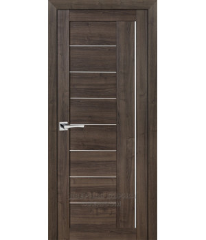 Дверь PS-17  PP,  Орех Пасадена  600*2000 Белый сатинат