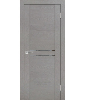 Дверь PST-4 soft-touch, серый ясень 600*2000 стекло зеркало тонированное
