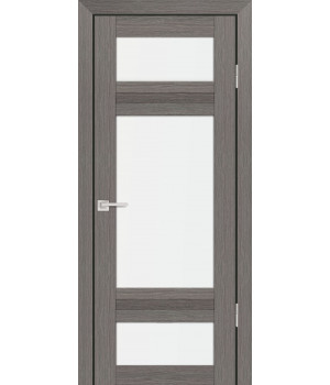 Дверь PS- 6 PP,  Грей мелинга  600*2000  Белый сатинат