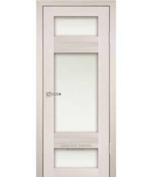 Дверь PS- 6 PP,  ЭшВайт мелинга  600*2000  Белый сатинат