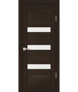 Дверь PS- 9 PP,  Венге Мелинга  600*2000  Белый сатинат
