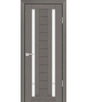 Дверь PS-15  PP, Грей 600*2000 Белый сатинат