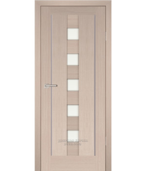Дверь PS-34 PP,  Капучино мелинга 600*2000 Белый сатинат