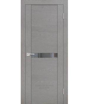 Дверь PST-3 soft-touch, серый ясень 600*2000 стекло зеркало тонированное