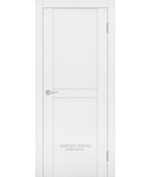 Дверь PST-4 soft-touch, белый бархат 600*2000 стекло белоснежный лакобель