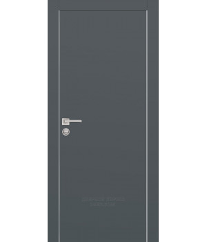Дверь PX-1 PP графит, 600*2000 /врезка под петли и замок AGB