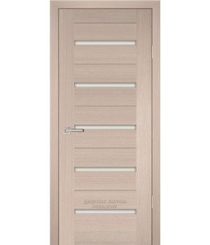 Дверь PS- 7  PP, Капучино Мелинга  600*2000  Белый сатинат