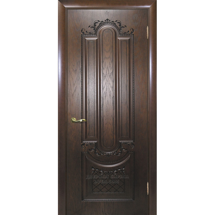Дверь Mulino-05 ДГ 600*2000 шпон Дуб коньяк патина