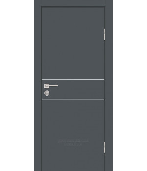 Дверь P-15 PP графит, 600*2000 молдинг