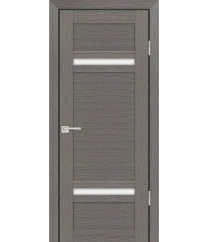 Дверь PS- 5 PP,  Грей мелинга  600*2000  Белый сатинат