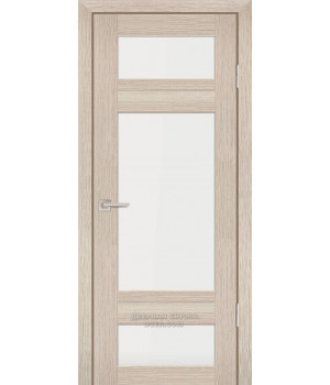 Дверь PS- 6 PP,  Каппучино мелинга  600*2000  Белый сатинат