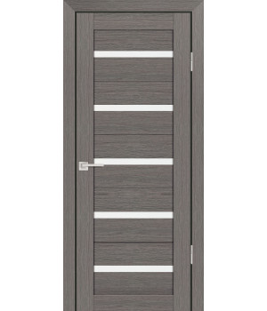 Дверь PS- 7  PP, Грей мелинга 600*2000  Белый сатинат