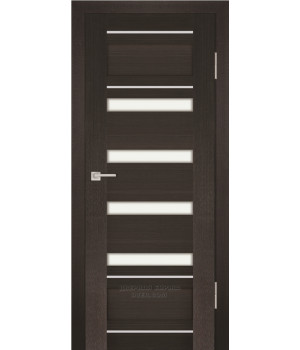 Дверь PS-36 PP,  Венге мелинга 600*2000 Белый сатинат