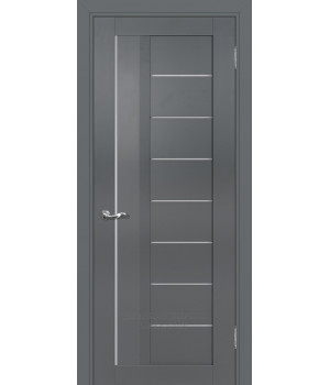 Дверь PSC-17 PP, графит 600*2000 стекло белый сатинат