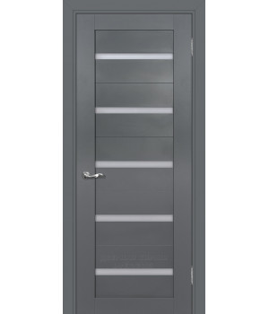 Дверь PSC-7 PP, графит 600*2000 стекло белый сатинат