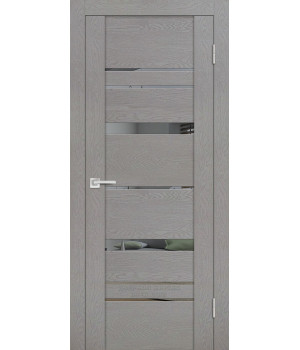 Дверь PST-2 soft-touch, серый ясень 600*2000 стекло зеркало тонированное