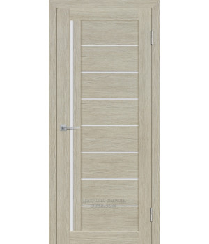 Дверь ST 641 (3D), капучино 550*1900 стекло белый сатинат