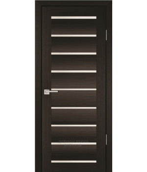 Дверь PS- 8  PP, Мокко  600*2000  Белый сатинат