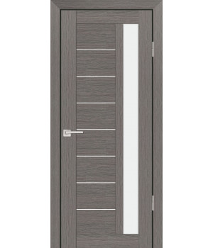 Дверь PS-40 PP,  Грей мелинга 600*2000 Белый сатинат