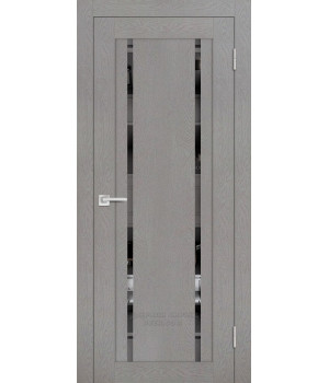 Дверь PST-9 soft-touch, серый ясень 600*2000 стекло зеркало тонированное