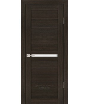 Дверь PS- 3 PP,  Мокко 600*2000 Белый сатинат