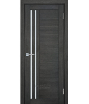 Дверь ТЕХНО 738 nanotex, грей 600*2000 стекло белый сатинат