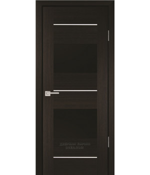 Дверь PS-21  PP,  Мокко  600*2000 Черное ст.Лакобель