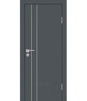 Дверь P-14 PP графит, 600*2000 молдинг