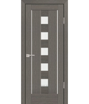 Дверь PS-34 PP, Грей мелинга 600*2000 Белый сатинат
