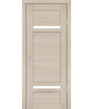 Дверь PS- 5 PP,  Капучино мелинга  600*2000  Белый сатинат