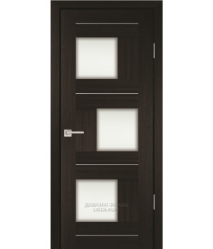 Дверь PS-13  PP,  Мокко  600*2000 Белый сатинат