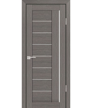Дверь PS-17  PP,  Грей мелинга 600*2000 Белый сатинат