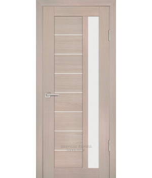 Дверь PS-40 PP,  Капучино мелинга 600*2000 Белый сатинат