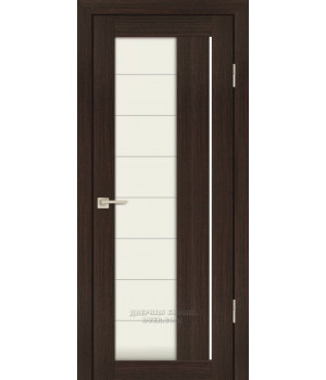 Дверь PS-41 PP,  Венге мелинга 600*2000 Белый сатинат