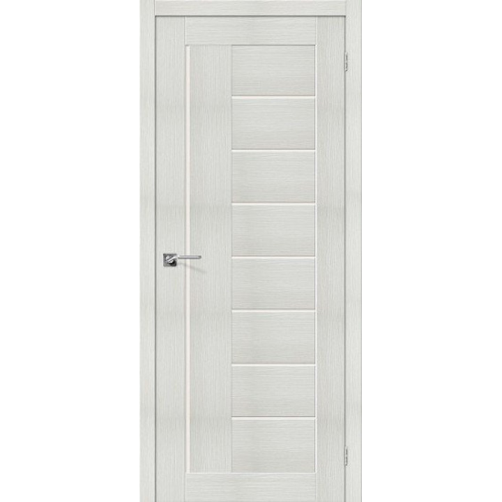 Дверь экошпон Серия Porta X Порта-29 в цвете Bianco Veralinga/Magic Fog остекленная