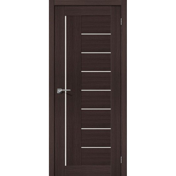 Дверь экошпон Серия Porta X Порта-29 в цвете Wenge Veralinga/Magic Fog остекленная