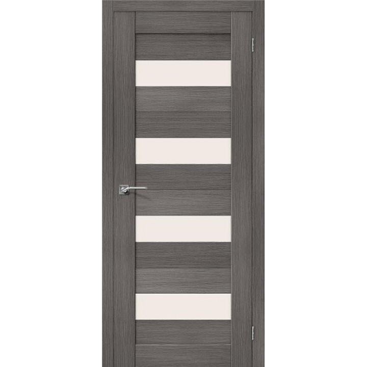 Дверь экошпон Серия Porta X Порта-23 в цвете Grey Veralinga остекленная