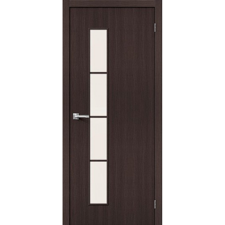 Дверь экошпон Тренд-4 в цвете Wenge Veralinga остекленная