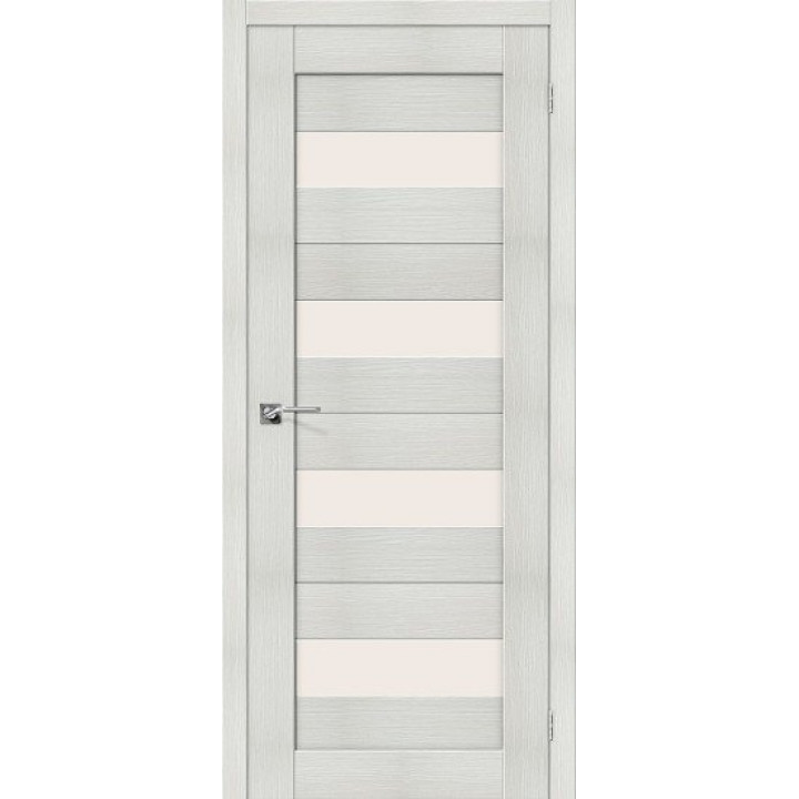 Дверь экошпон Серия Porta X Порта-23 в цвете Bianco Veralinga остекленная