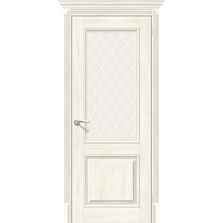 Дверь экошпон Классико-33 в цвете Nordic Oak остекленная