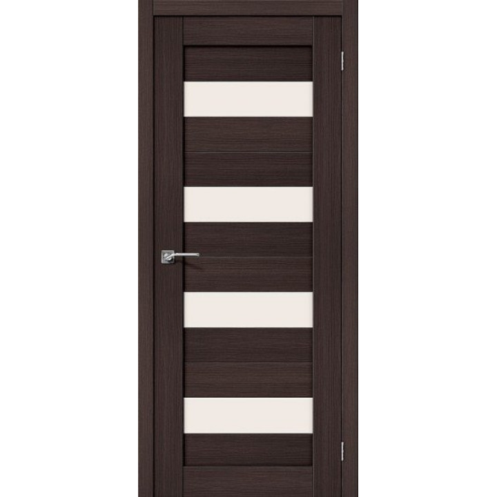 Дверь экошпон Серия Porta X Порта-23 в цвете Wenge Veralinga остекленная