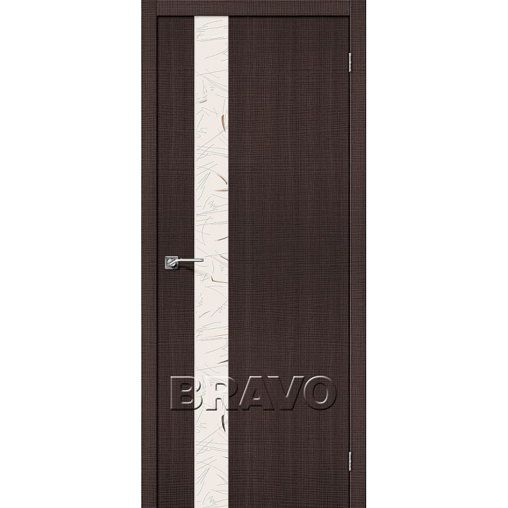 Дверь экошпон Серия Porta Z Порта-51 SA в цвете Wenge Crosscut остекленная