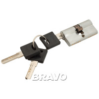 Цилиндр Bravo ZK-60-30/30 ключ/ключ в цвете SC МатХром