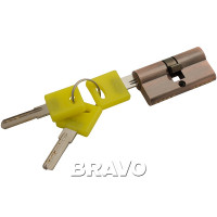 Цилиндр Bravo ZK-60-30/30 ключ/ключ в цвете AC Медь