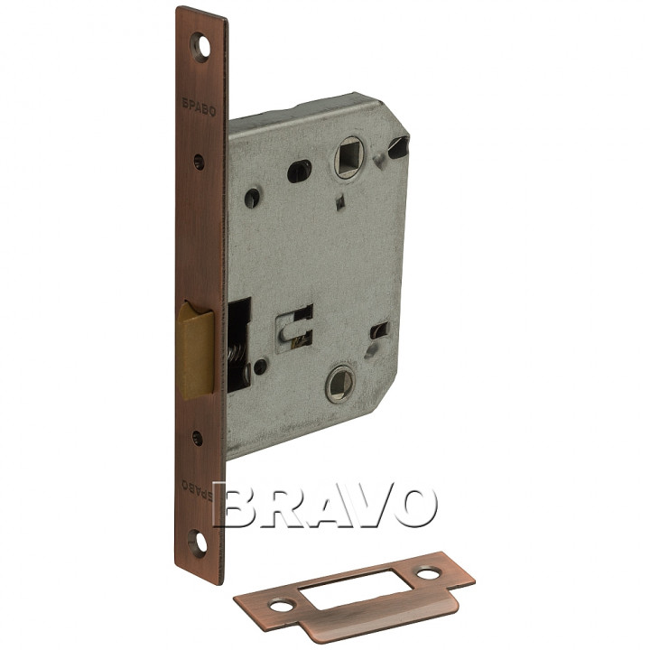 Защелка Bravo P-2-WC с пластиковым язычком в цвете AC Медь