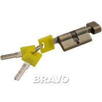 Цилиндр Bravo ZF-60-30/30 ключ/фиксатор в цвете AB Бронза