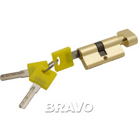 Цилиндр Bravo ZF-60-30/30 ключ/фиксатор в цвете G Золото