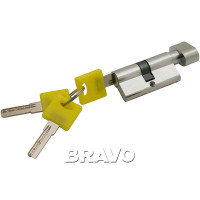 Цилиндр Bravo ZF-60-30/30 ключ/фиксатор в цвете C Хром
