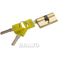 Цилиндр Bravo ZK-60-30/30 ключ/ключ в цвете G Золото